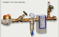 Grander water technologies inline unit installed