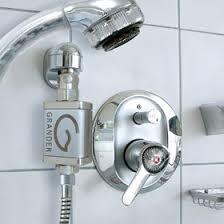 Grander Technologies ® Flexable Water unit attached to shower